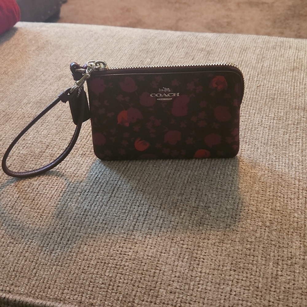 Coach Corner Zippered Wristlet
